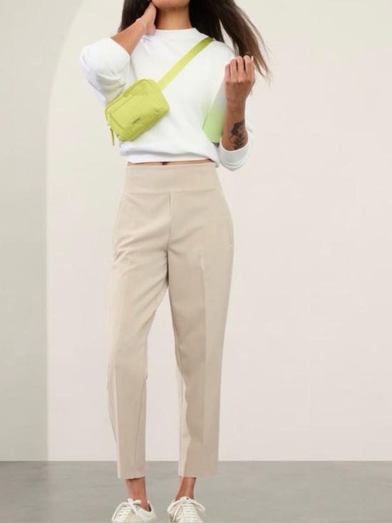 Athleta Pants - Athleta Endless High Rise Pants Size 8 Cream MSRP 109.00